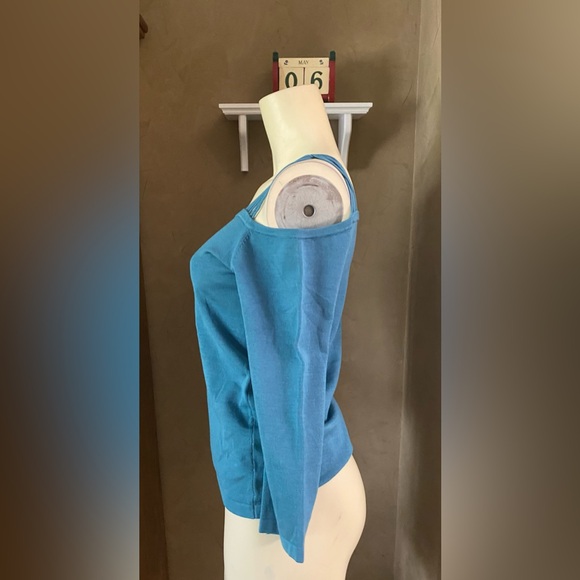 My Favorite Things Colleen Lopez cold shoulder Long Sleeves Stretch Top Small - Picture 9 of 11